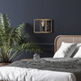 Opviq Lámpara de Pared de Cuerpo Metálico Dorado y Negro